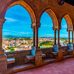 Visitar Leiria, Visita guiada a Leiria, fotografia panorâmica do castelo, GoLeiria Guia Turístico de Leiria